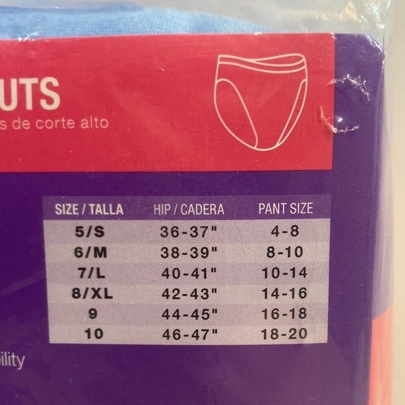 Hanes Hi Cut Underwear Panties Size 7 Women Cotton Blend Large - Picture 10 of 13